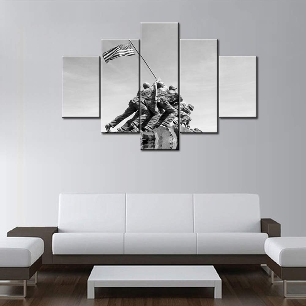 5 Panel Iwo Jima Canvas